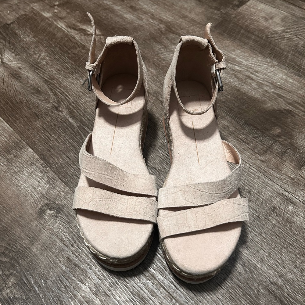 Dolce Vita Elegant Beige Women's Platform Sandals